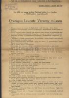 1938 Országos Levente Verseny műsorfüzete levált első lappal de jó állapotban