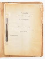 Lőwy Árpád (Dr. Réthy László) tréfás versei. Kézirat. Második kiadás. Kiadják: Barátai. H.n., é.n., 66 p. Lefűzve, sérült, foltos papírmappában, helyenként sérült lapszélekkel.