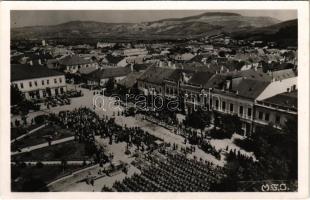 1940 Szamosújvár, Gherla; bevonulás / entry of the troops + "1940 Szamosújvár visszatért" So. Stpl