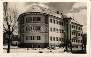 1944 Csíkszereda, Mercurea Ciuc; Épülő MÁV palota. Andory Aladics Zoltán mérnök felvétele / construction of the Hungarian State Railways palace