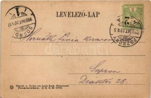 1902 Pozsony, Pressburg, Bratislava; Ferenciek tere, szobor / Franziskanerplatz / square and monumen...