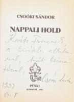 Csoóri Sándor: Nappali Hold. A szerző, Csoóri Sándor (1930-2016) író által ALÁÍRT példány! Bp., 1991...