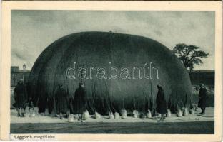 Katonai léggömb megtöltése. Az Érdekes Újság kiadása / WWI Austro-Hungarian K.u.K. military balloon inflation