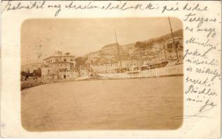 1913 Abbazia, Opatija; látkép hajóval / general view, ship, photo (EK)