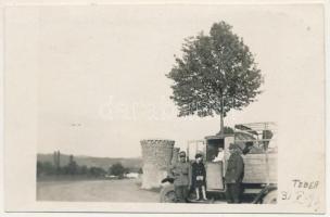 1931 Cebe, Tebea; teherautó román katonákkal / truck with Romanian soldiers. photo (vágott / cut)