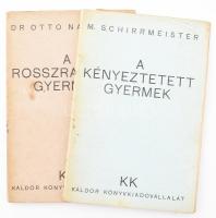 Dr. Otto Naegele: A Rosszrahajló gyermek. Bp., 1935, Káldor. + M. Schirrmeister: A kényeztetett gyermek. Bp. 1935, Káldor. Sérült kiadói papírkötés.