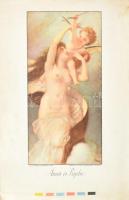 cca 1930 Klösz nyomda reklám nyomtatvány, Ámor és Psyche a címlapon 4 oldal a colorofset nyomásról 2...