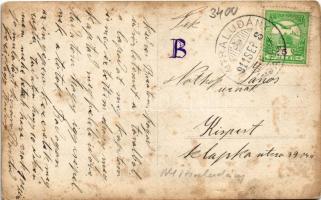 1911 Nyitraludány, Ludanice; tótok cséplés közben, cséplőgépek / threshing machine in work. photo (f...