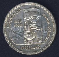 Kanada 1958. 1$ Ag "British Columbia" T:2 kis ph.