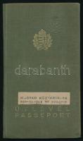 1947 Bp., Magyar Államrendőrság által kiállított útlevél, korábbi Magyar Királyság által kiadott útl...