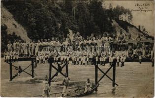 Villach, K.u.k. Pionier Übungsplatz / Osztrák-magyar hidász katonák gyakorlótere / Austro-Hungarian military pontooner soldiers (Rb)