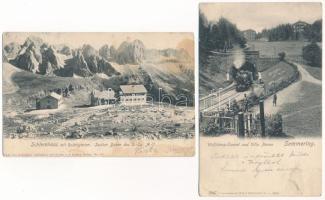 9 db régi külföldi város képeslap vegyes minőségben / 9 pre-1945 European town-view postcards in mix...