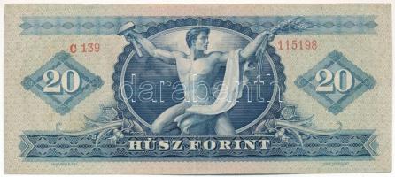 1949. 20Ft "C 139 115198" T:F restaurált Hungary 1949. 20 Forint "C 139 115198" ...