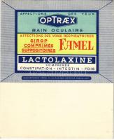 Optraex, Sirop Famel, Lactolaxine - Laboratories Famel, Paris / Francia gyógyszer reklám / French medicine advertisement