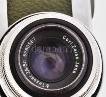 Carl Zeiss Werra 3 24x36 mm kamera Carl Zeiss Tessar 1:2,8/50 mm objektívvel, kupak nélkül, bőr tokk...