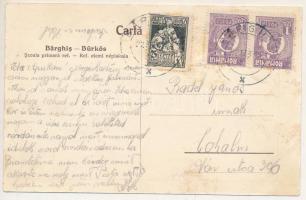 1926 Bürkös, Barghis; Scoala primara ref. / Református templom és elemi iskola / Calvinist church an...