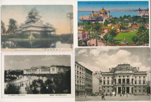 21 db RÉGI külföldi város képeslap vegyes minőségben / 21 pre-1945 mostly European town-view postcards in mixed quality