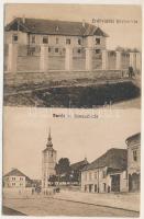 1921 Barót, Baraolt; Erdővidéki kórház, Kossuth tér, templom, üzlet / hospital, square, church, shop (EK)