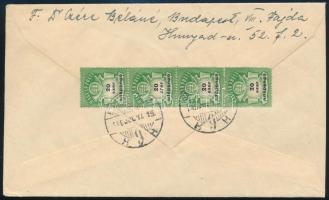 1946 (25. díjszabás) Levél Ausztriába 80 ezer adópengővel bérmentesítve