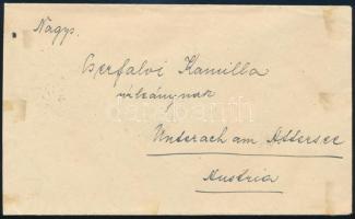 1946 (25. díjszabás) Levél Ausztriába 80 ezer adópengővel bérmentesítve