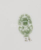 Zsolnay modern virág mintás reggeliző készlet. Egy személyes, Kézzel festett, jelzett, hibátlan