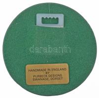 Nagy-Britannia DN "Wells katedrális" aranyozott emlékérem hátoldalán akasztóval (88mm) T:A...