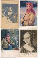 15 db RÉGI képeslap vegyes minőségben: portrék / 15 pre-1945 postcards in mixed quality: portraits