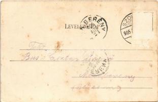 1905 Szolnok, Templom utca, zsinagóga. Szüsz Lipót kiadása (Rb)