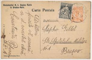 1925 Nagyvárad, Oradea; Monumentul M. S. Regina Maria / Mária királyné szobor / Queen Marie of Roman...