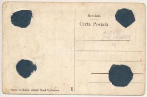 Fehéregyháza, Albesti; Segesvári csata honvéd emlékműve, Petőfi sírja. David Goldstein kiadása / 184...