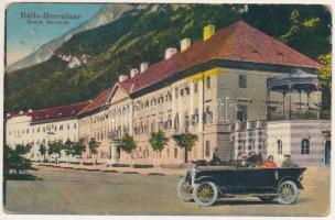 1932 Herkulesfürdő, Baile Herculane; Hotel Severin szálloda, automobil. Viliam Krizsány kiadása / hotel, automobile (fa)