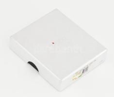 Zippo ezüstözött öngyújtó, leírással, díszdobozban, 5,5x4 cm