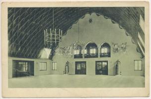 Keresztényfalva, Neustadt-Burzenland bei Kronstadt, Cristian; Ev. sächs. Gesellschaftshaus / Szász evangélikus közösségi ház, belső. Atelier Gust / Saxon Lutheran community center, interior (fa)