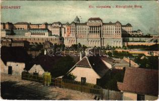 1908 Budapest I. Királyi várpalota a Tabáni házak felől (r)