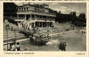 1942 Budapest III. Csillaghegyi gyógy- és strandfürdő, csodakerék (EK)