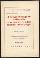 1935 Bp., A lengyel-magyar kulturális egyezmény és a két nemzet barátsága, írta: Olay Ferenc, leghátul a Társaság tisztikarának és tagjainak névsorával, a Magyar Miekiewicz Társaság kiadása, jó állapotban, 20p