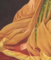 Jelzés nélkül: Indiai lány. Olaj, vászon, dekoratív keretben 46x60 cm