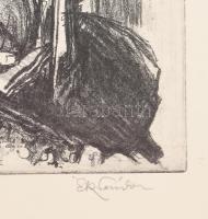 Ék Sándor (1902-1975): Anya gyermekével. Kőnyomat (lithográfia). Jelzett, papírméret: 39,5x29 cm Üve...