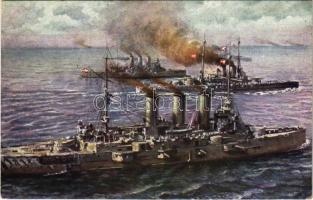 1916 Weltkrieg 1914-1915. Österr-ung. Flottenabteilung zur See / WWI Ausro-Hungarian Navy, K.u.K. Kriegsmarine battleships + K.U.K. KRIEGSMARINE SMS SANKT GEORG (EK)