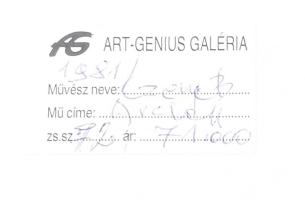 ifj. Czene Béla (1911-1999): Önarckép. Olaj, karton, jelzett, üvegezett keretben 45x36 cm