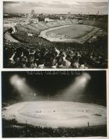 Budapest XIV. Népstadion - 2 db modern Képzőművészeti Alap képeslap (foci meccsek, labdarúgás)