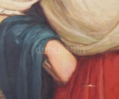 Csalány Béla (1879 - 1948): Cigarettázó lány. Olaj, vászon, jelzett. kis sérüléssel, dekoratív sérül...