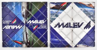 2 darab Malév rubik hajtogatós játék, 8,5x8,5 cm