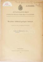 1905 Menyháza (Erdély) vidékének geológiai viszonyai, különlenyomat, jó állapotban, 87p