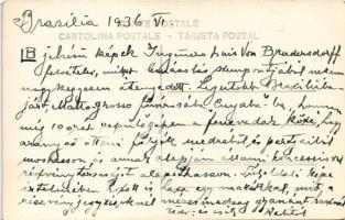 1936 Brazil, Matto Grosso forrás, aranymosás / gold panning. photo