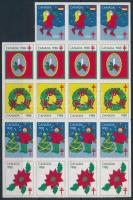Kanada 1988 Karácsony 19 db levélzáró összefüggésben