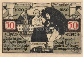 Német Birodalom / Weimari Köztársaság / Weissenfels 1921. 50Pf (6x) 6 klf db, teljes sor T:I