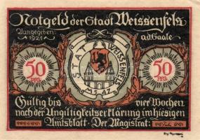 Német Birodalom / Weimari Köztársaság / Weissenfels 1921. 50Pf (6x) 6 klf db, teljes sor T:I