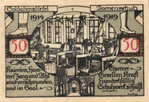 Német Birodalom / Weimari Köztársaság / Weissenfels 1921. 50Pf (6x) 6 klf db, teljes sor T:I