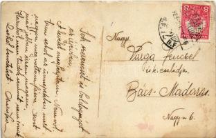 1928 Magyar kártya, kézzel rajzolt / German-suited playing card, hand-drawn (EK)